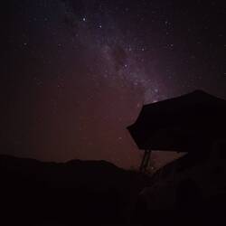 Unser Dachzelt vor dem Sternenhimmel