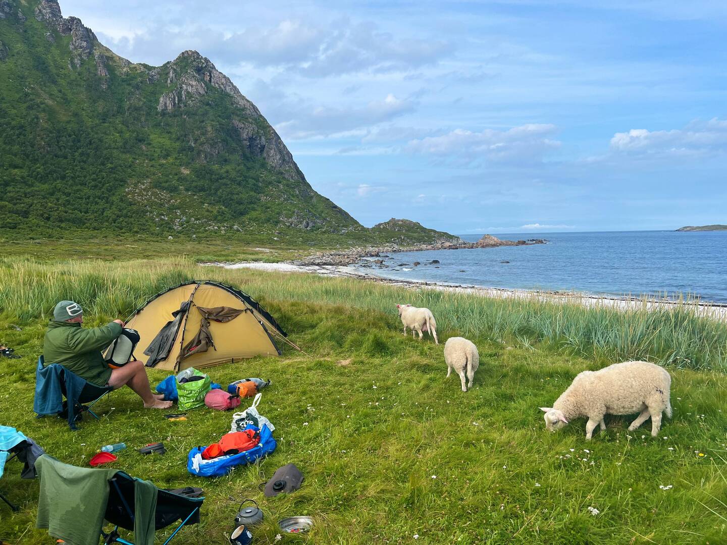 The lawn mowers moved in even before we had taken down the camp