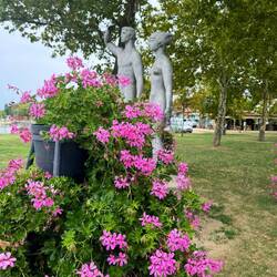 Nekkid statues, no sign or plaques to let us know who they are