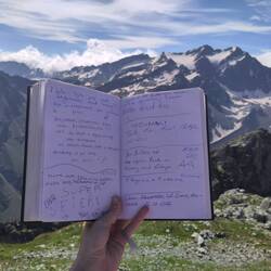 Guest book at top of Mairspitze