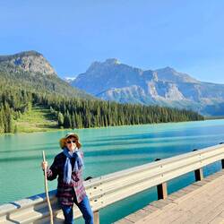 Bridge across stream at Emerald Lake