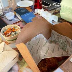 Fried chicken and collard greens