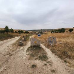 First sight of the town below: final destination