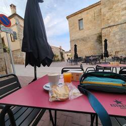 Breakfast in Hontanas