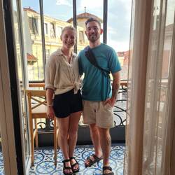 Molly and Jeff (Australia) are marines on their honeymoon.