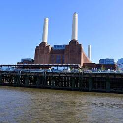 The former Battersea Power Station, from the boat back to London