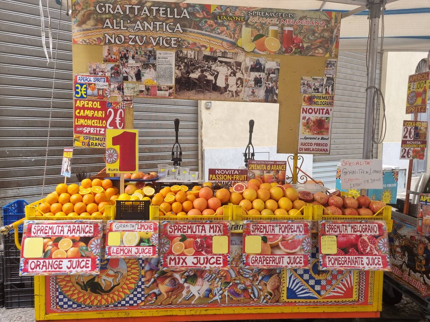 Jus d'oranges à tous les coins de rue