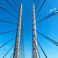 Über die imposante Öresundbrücke lassen wir Dänemark hinter uns..