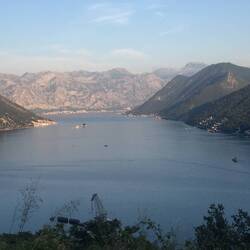 Perast from the Niksic road.