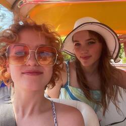 More me and Lily in the car