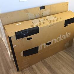 Das Velo ist schon in der Transport Box