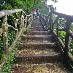 Die Treppe zum Wasserfall
