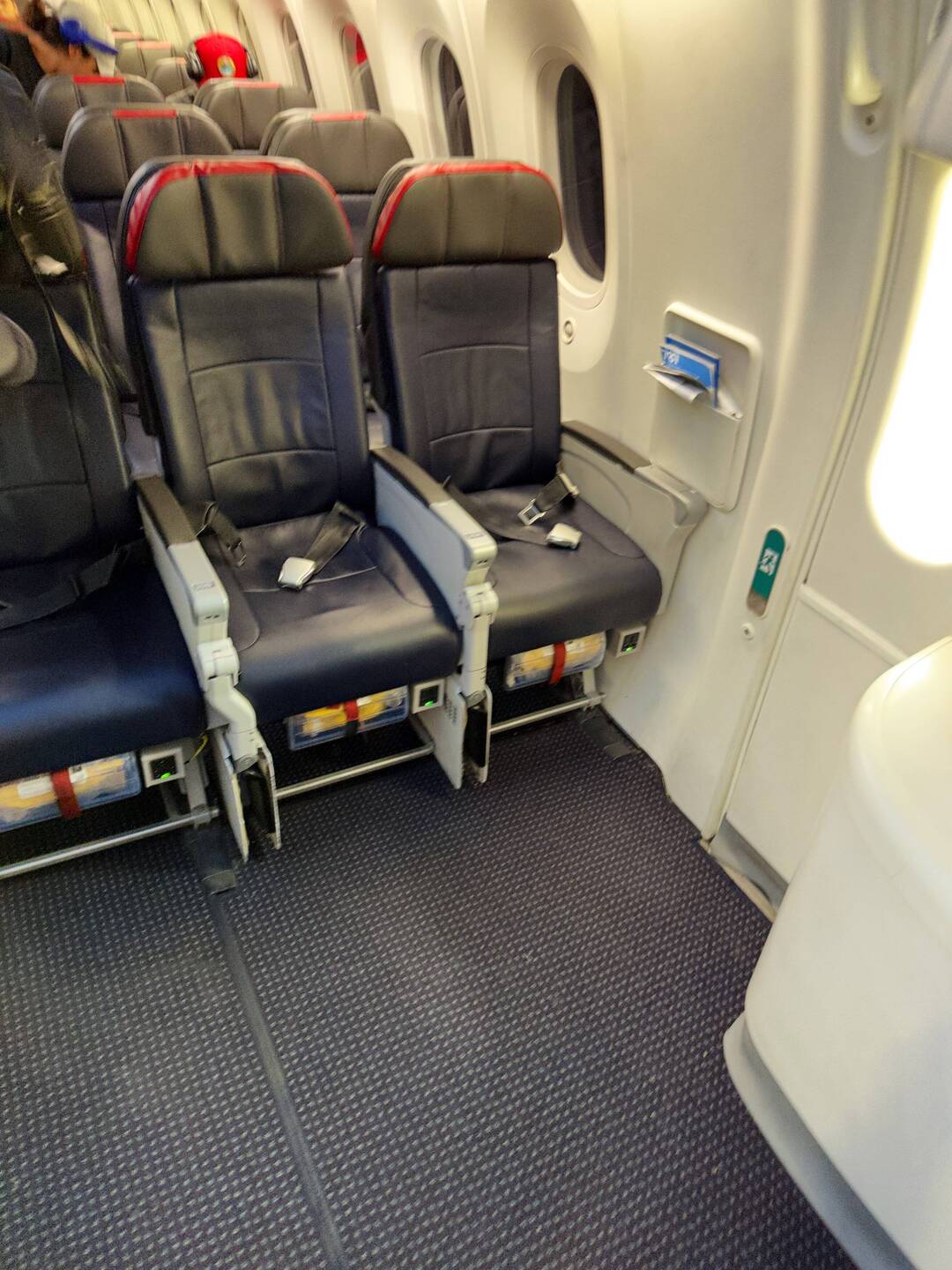 I was seated at the exit window on AA123.