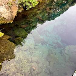 Crystal clear water at Silfra