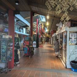 The shops were delightfully quiet