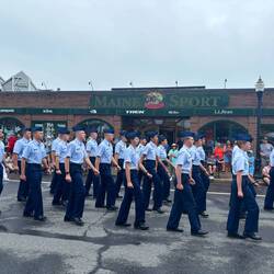 Coast Guard cadets in parade