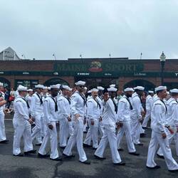 Naval cadets in parade