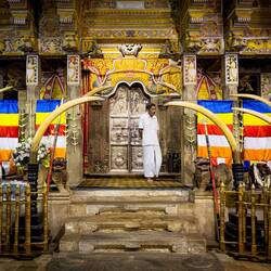 Entrance to the inner sanctum ... Temple of the Tooth Relic — Kandy, Sri Lanka.