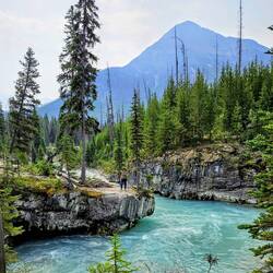 Me at rock outcrop at Tokumm Creek