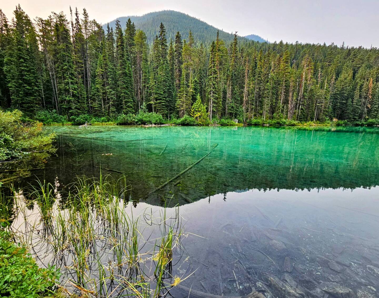 Olive Lake with very smoky sky