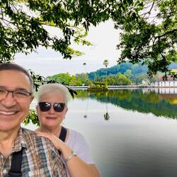 On the shoreline of Kandy Lake — Kandy, Sri Lanka.