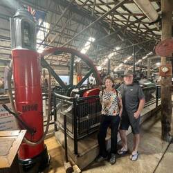 Steam engine to drive sugar cane mill -old Petrie Town