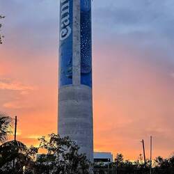 Ein letzter schöner Sonnenuntergang in Cancun