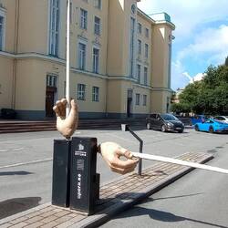 Schranke am Opern-Parkplatz
