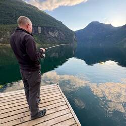 Da ist der Fisch schon an der Angel