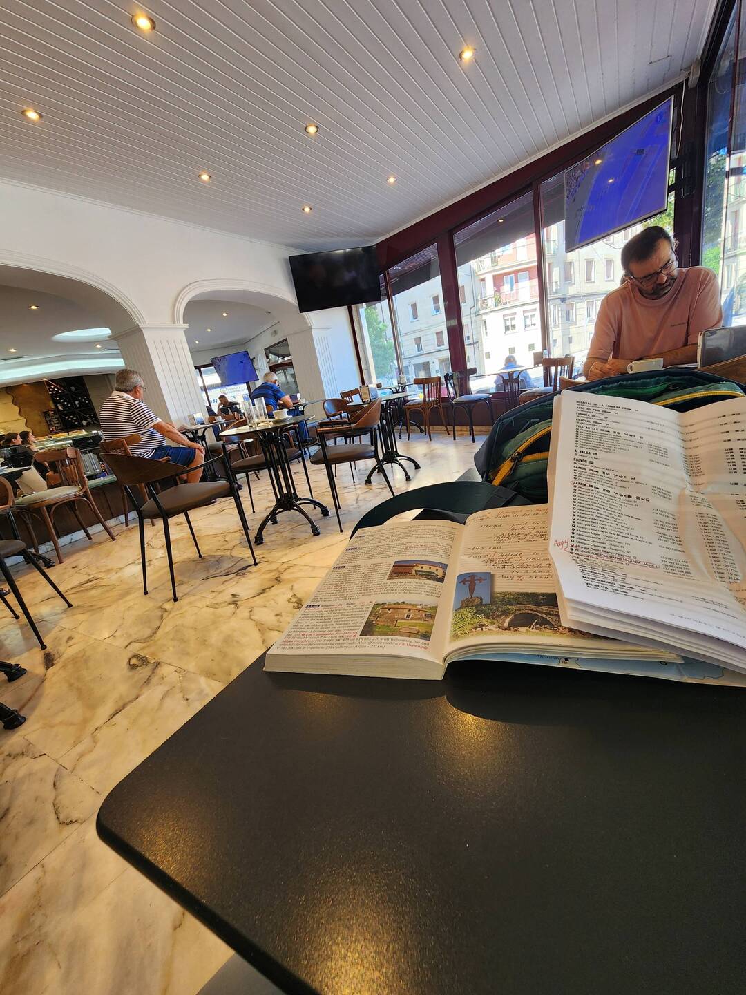 Breakfast at the hostel in Ourense