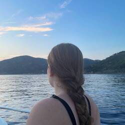 Allegra admiring the sky