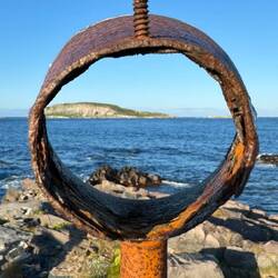 Blick auf die Vogelinsel Hornøya