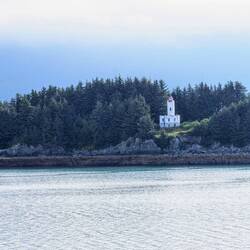 Strange looking lighthouse that someone said was Alaska's first?