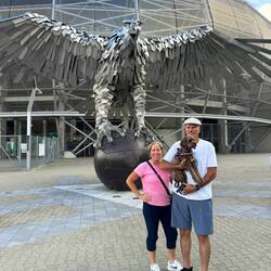 Ferencvarous eagle statue