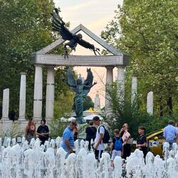 Freedom square. The fountain opens up to let you in, then traps you!