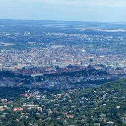 View of Budapest from top of Cici tower