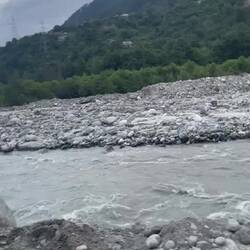 A very washed out road