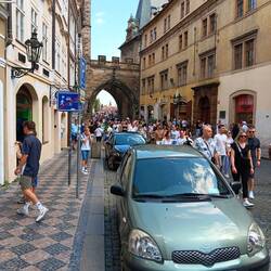 So so many people but it's easy to get away from the crowds
