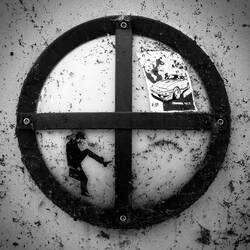 Eine Laterne an der Aussichtsplattform