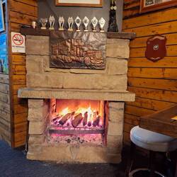 Impressive fireplace at Royal Hotel, Murrurundi