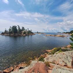 Entlang des Lake Huron mit den rosa Granitfelsen