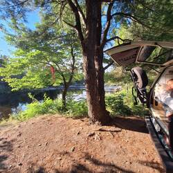 Wildcampen direkt am Fluss in Killarney: so wacht man gerne auf
