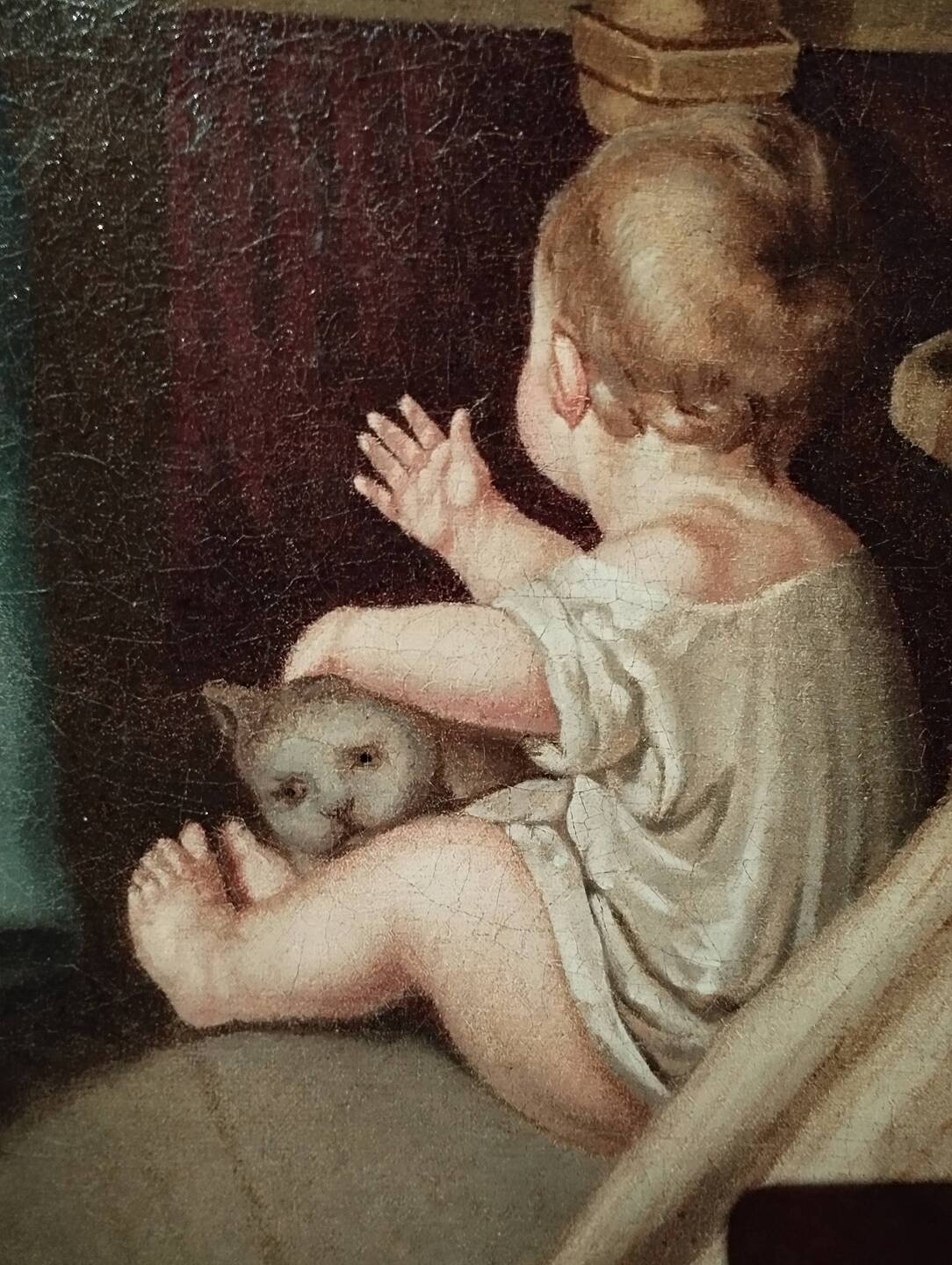 Фрагмент картины неизвестного художника Ткачиха с детьми. Школа Венецианова