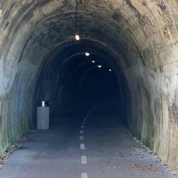 Ein ehemaliger Kohletransporttunnel. Heute ein Radweg