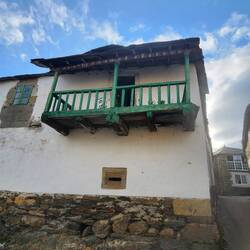 Interesting old green balcony