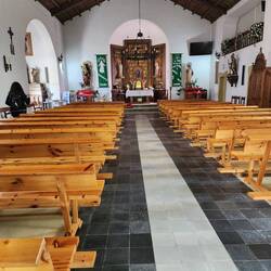 The inside of the church and we got a stamp