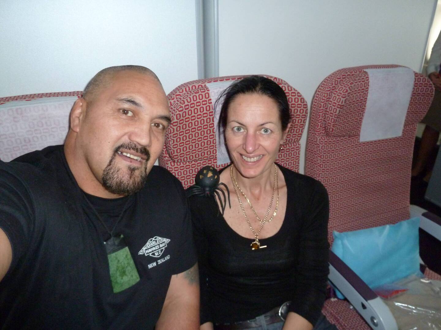 Air NZ Flight from Auckland to LA with "Spider"