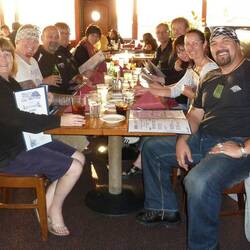 Out of our group of 42 people we merged into this smaller group for riding together