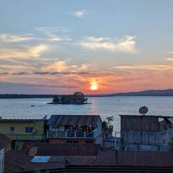 Sunset from the island.