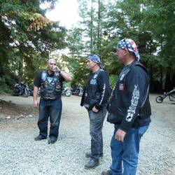 The President, standing in the middle, lived here among the Redwoods